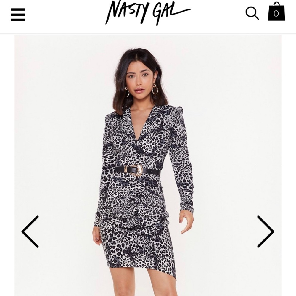 Leopard Print Nasty Gal Dress with Belt